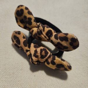 Elastiques nœud pour enfant léopard (lot de 2)