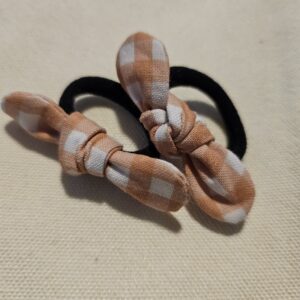 Elastiques nœud pour enfant Vichy E (lot de 2)