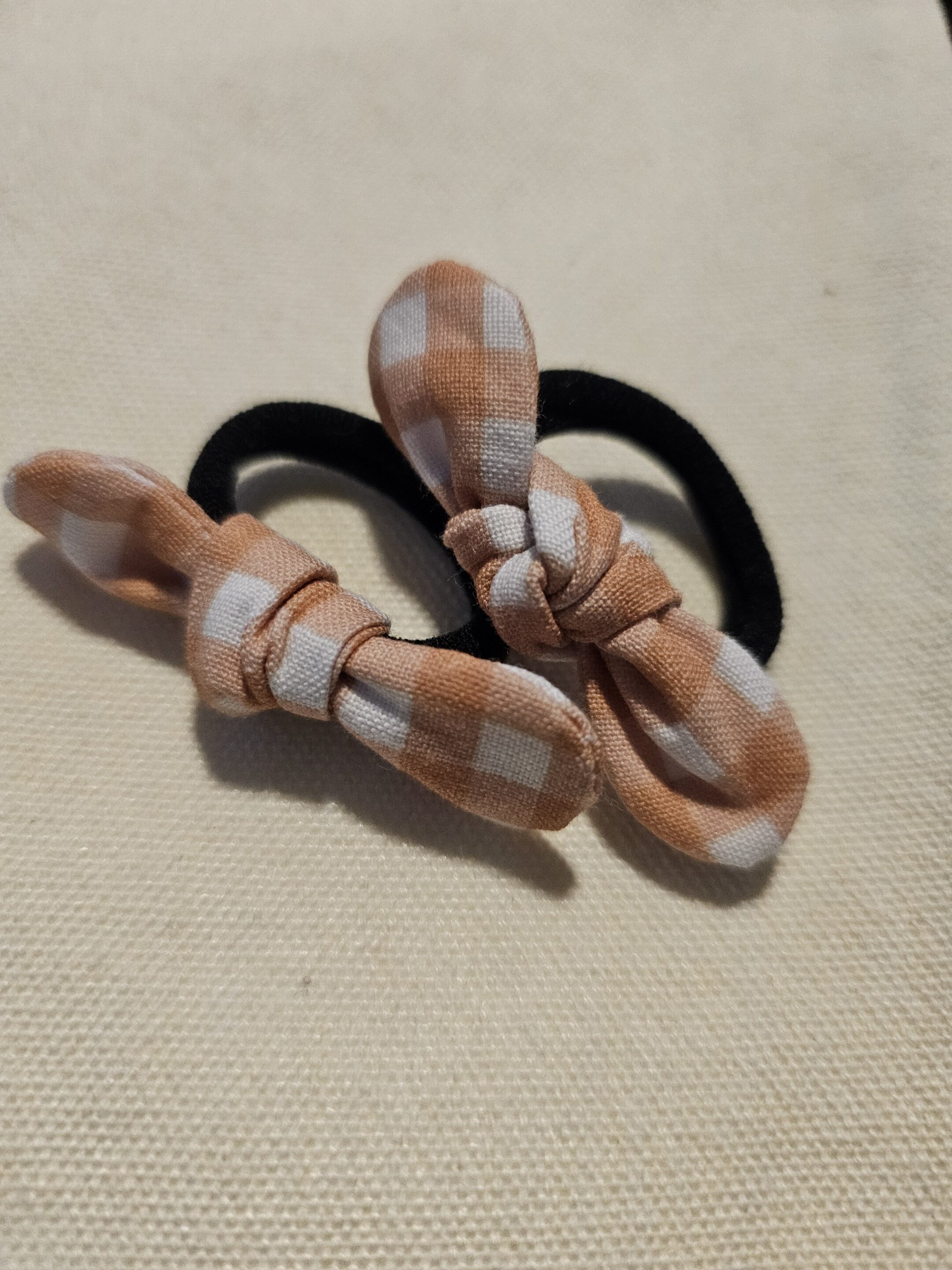 Elastiques nœud pour enfant Vichy E (lot de 2)