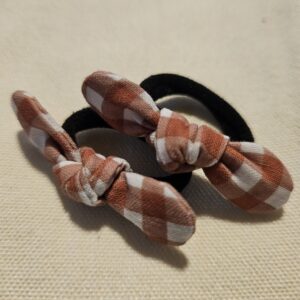 Elastiques nœud pour enfant Vichy C (lot de 2)