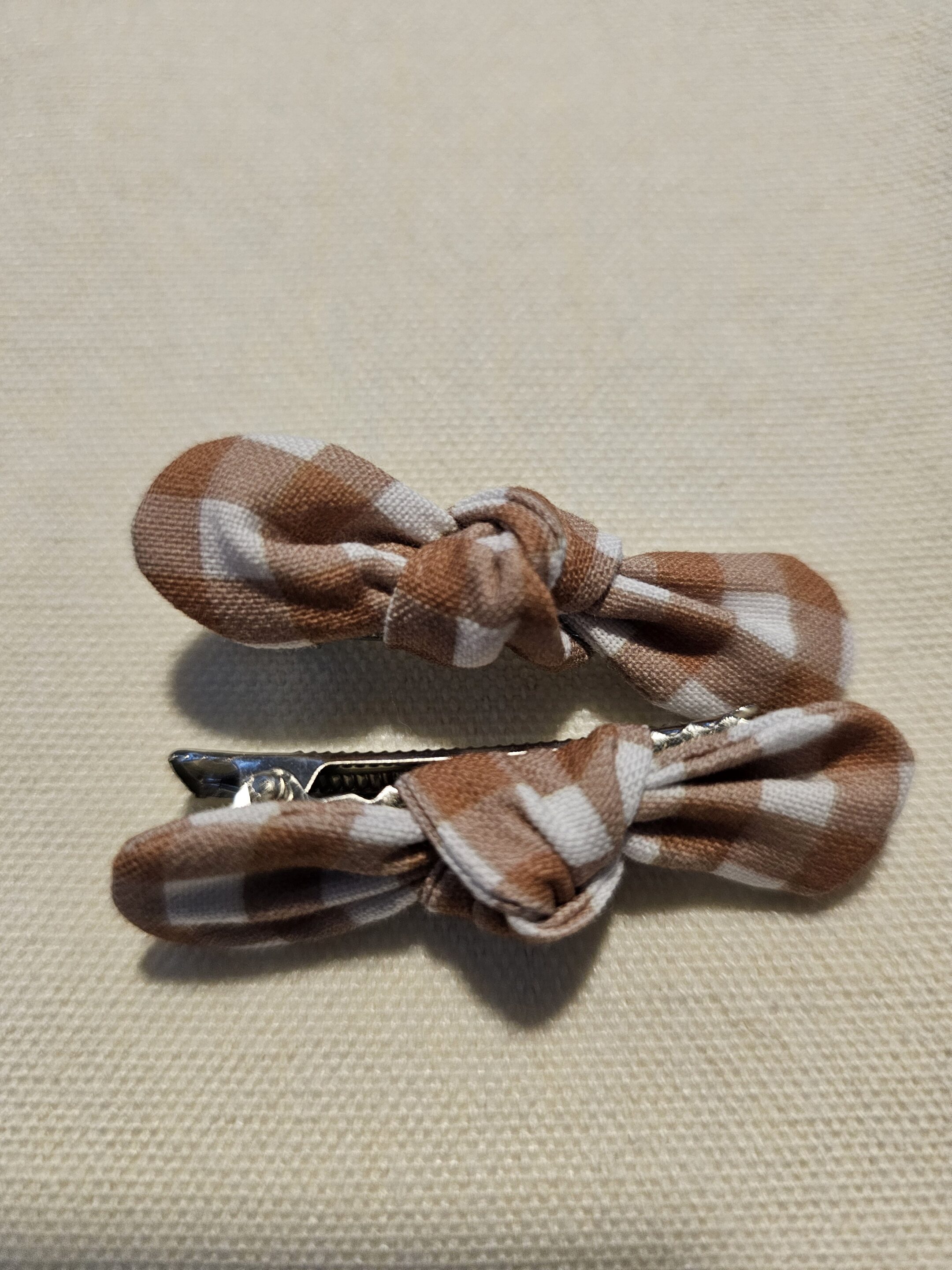 Barrettes vichy D (lot de 2)