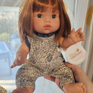 Combinaison fleurie bleue avec broderie