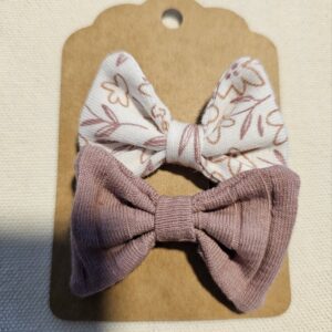 Lot de 2 mini pinces lila