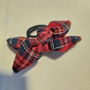 Elastiques nœud pour enfant Tartan rouge