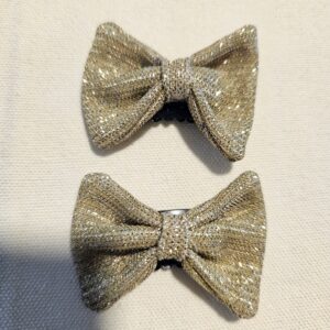 Lot de 2 mini barrettes antiglisse dorées