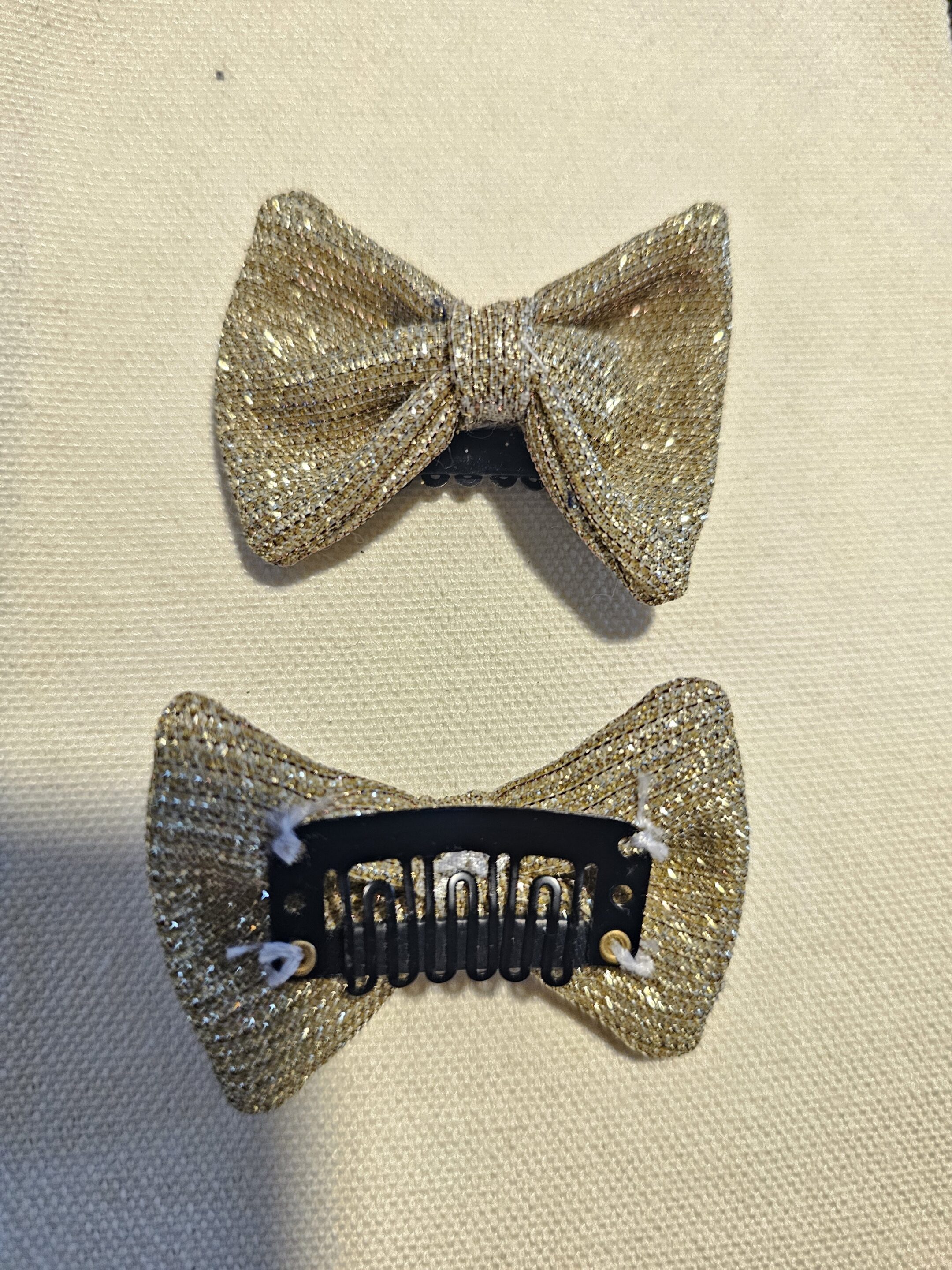 Lot de 2 mini barrettes antiglisse dorées – Image 3