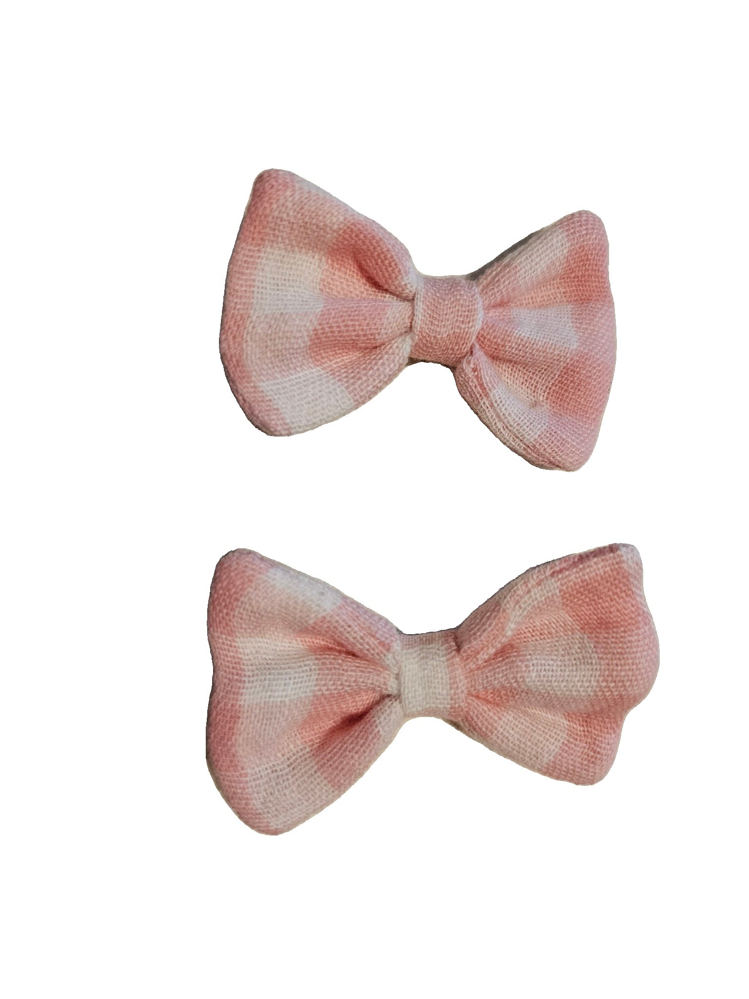 Lot de 2 mini pinces Vichy rose