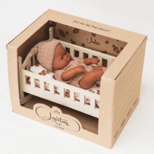 Poupon Lupitas 20 cm et son lit - Julie - Bouquet de Framboise