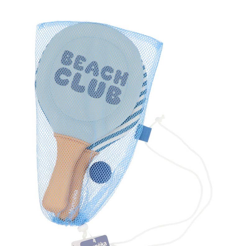 Raquettes de plage en néoprène Rayures bleues – Image 4