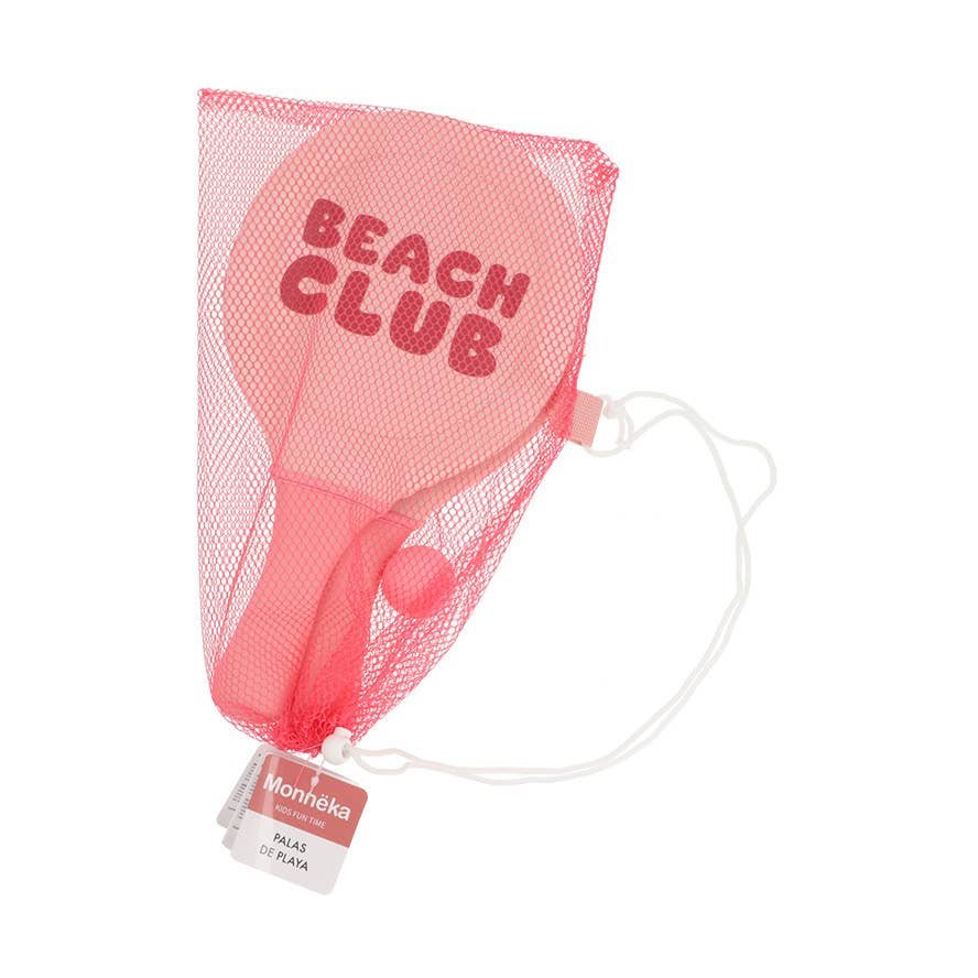 Raquettes de plage en néoprène Rayures roses