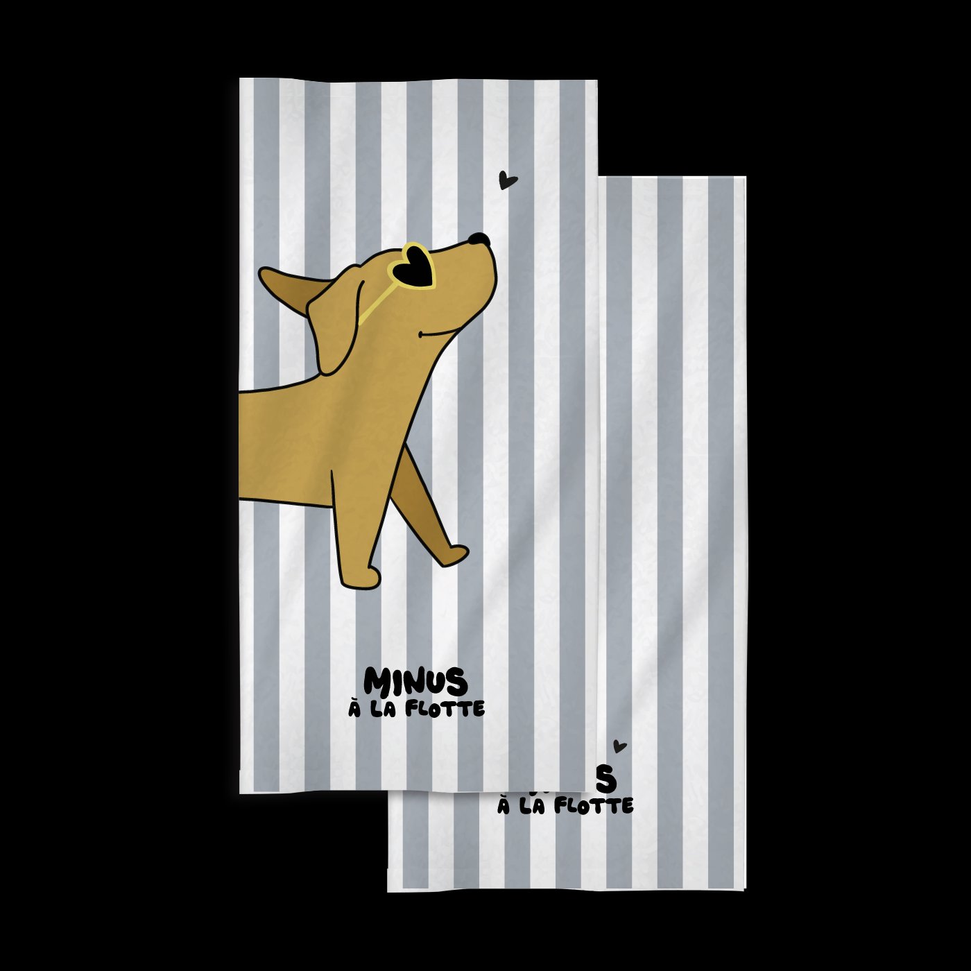 Serviette de plage " Minus à la flotte " Chiot – Image 3
