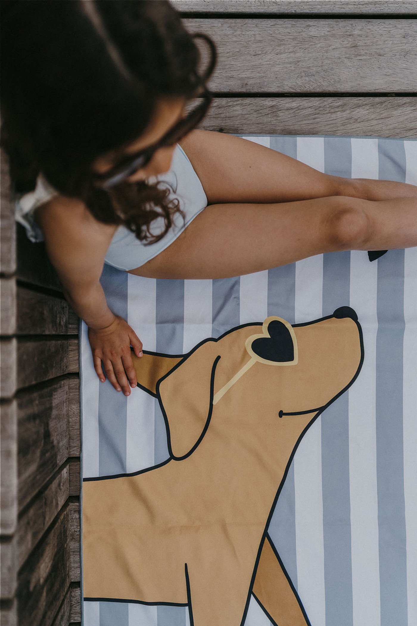 Serviette de plage " Minus à la flotte " Chiot – Image 4