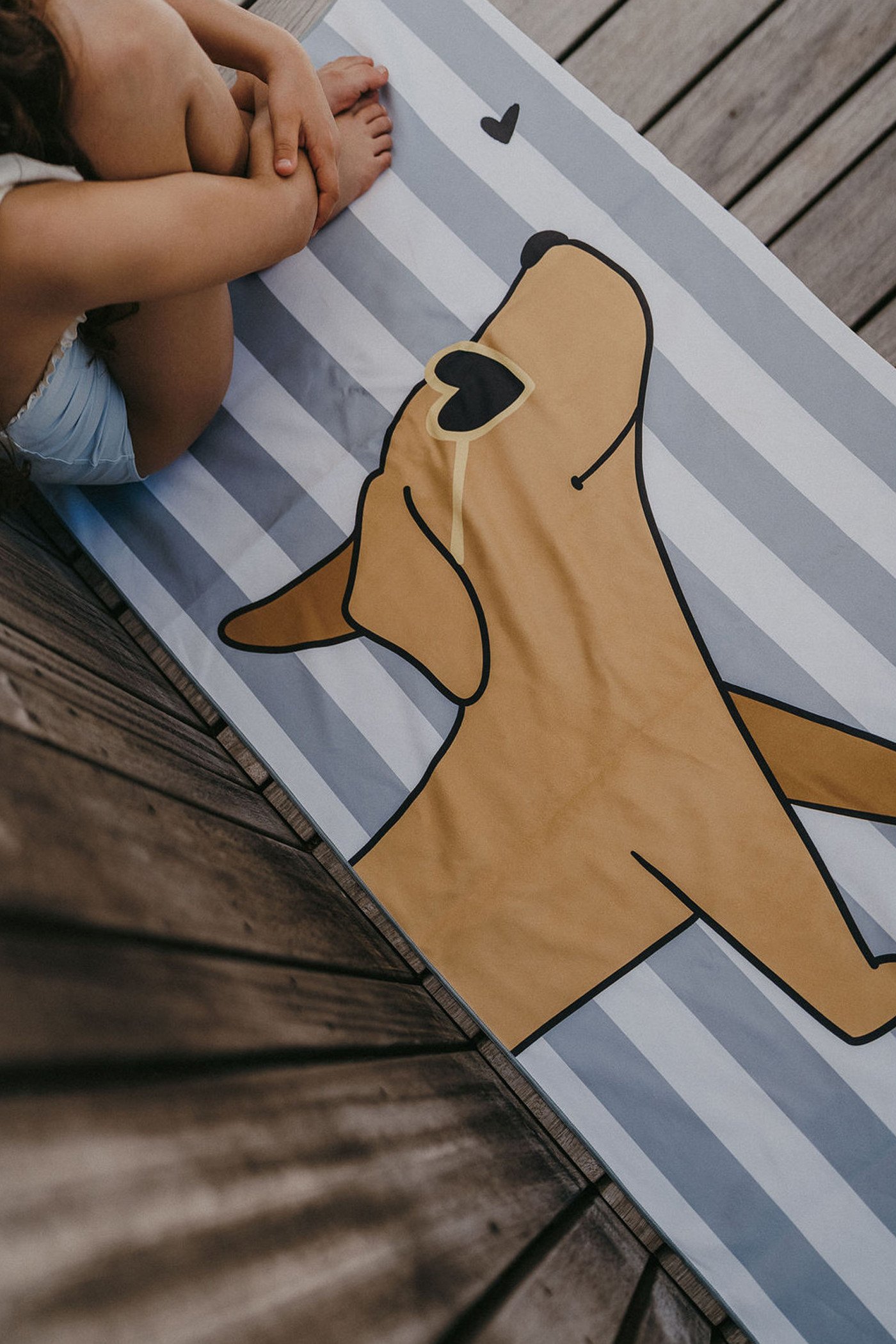 Serviette de plage " Minus à la flotte " Chiot