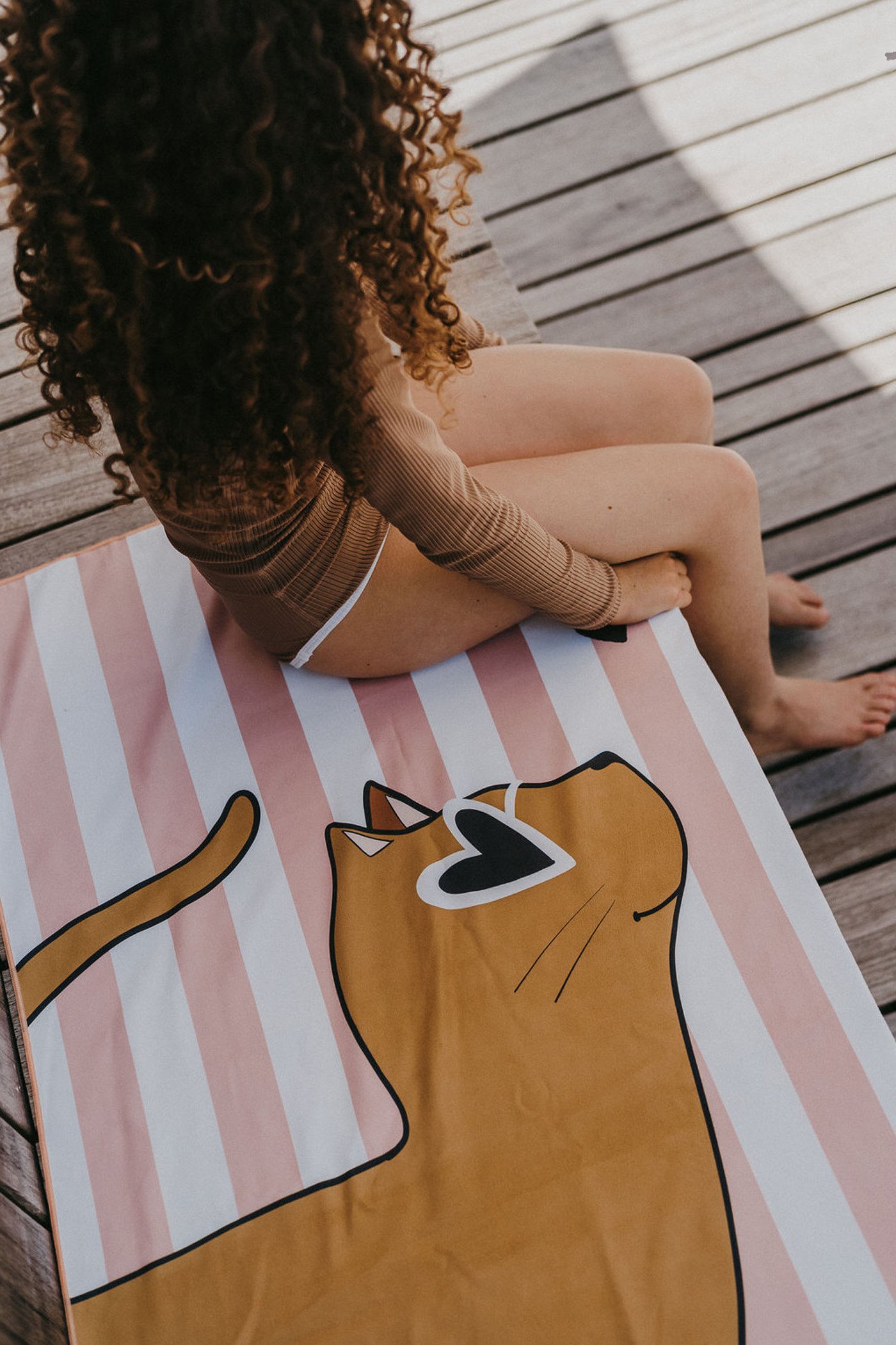 Serviette de plage " Minus à la flotte " Chat – Image 4