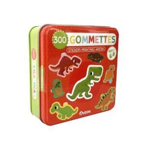 Boîte de 300 gommettes métal - Dinosaures