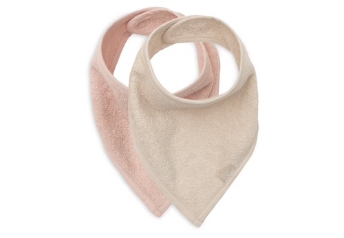 Bavoir Bandana Silk Rose & Sand - 2 Unités