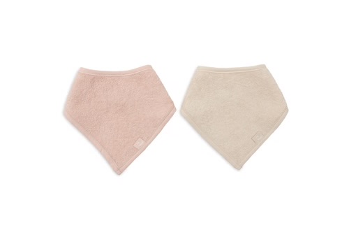 Bavoir Bandana Silk Rose & Sand - 2 Unités – Image 2