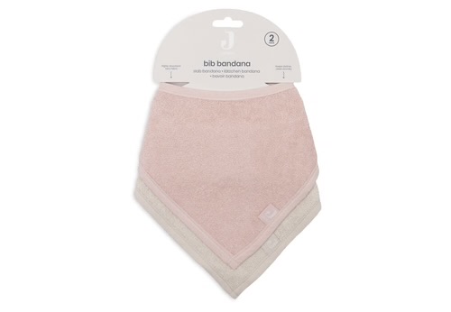 Bavoir Bandana Silk Rose & Sand - 2 Unités – Image 5