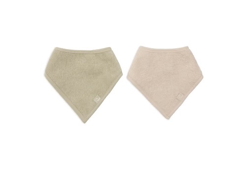 Bavoir Bandana Soft Matcha & Sand - 2 Unités – Image 2