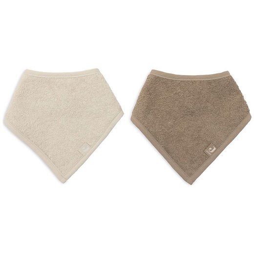 Bavoir Bandana Sand & Milky coffee - 2 Unités – Image 3