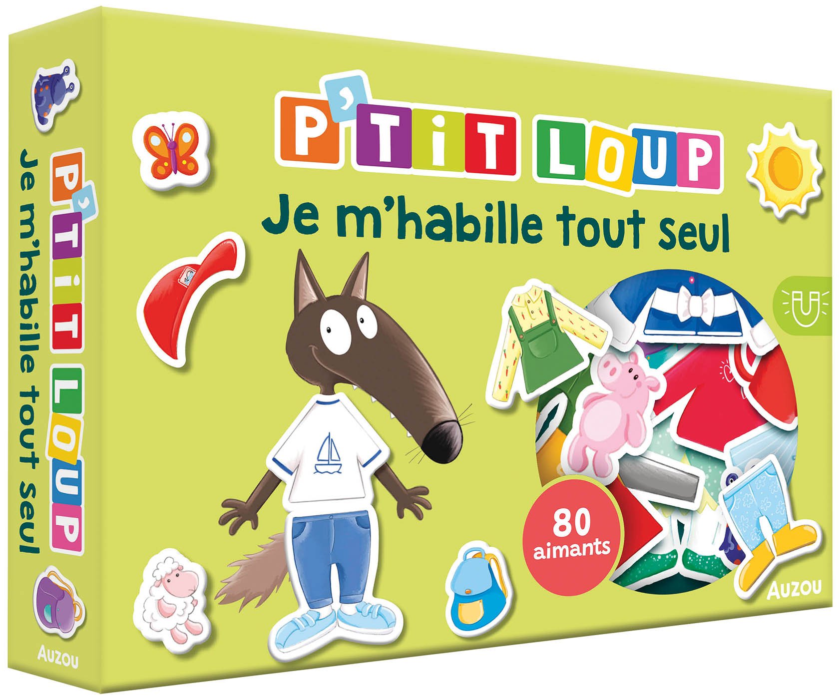 MON PETIT COFFRET AIMANTÉ - P'TIT LOUP - JE M'HABILLE TOUT SEUL