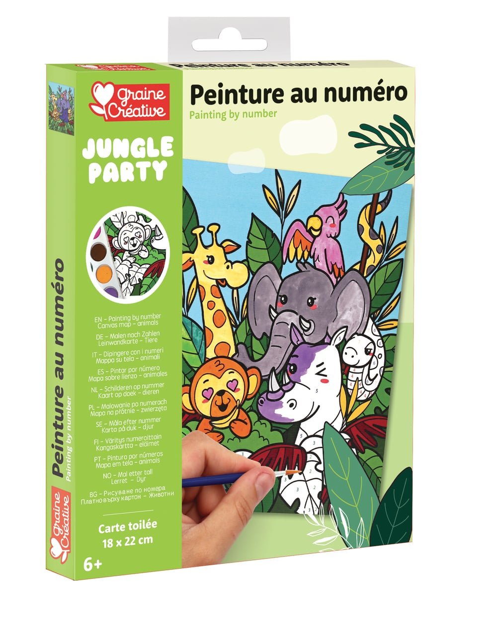Peinture au numéro animaux du zoo 6+