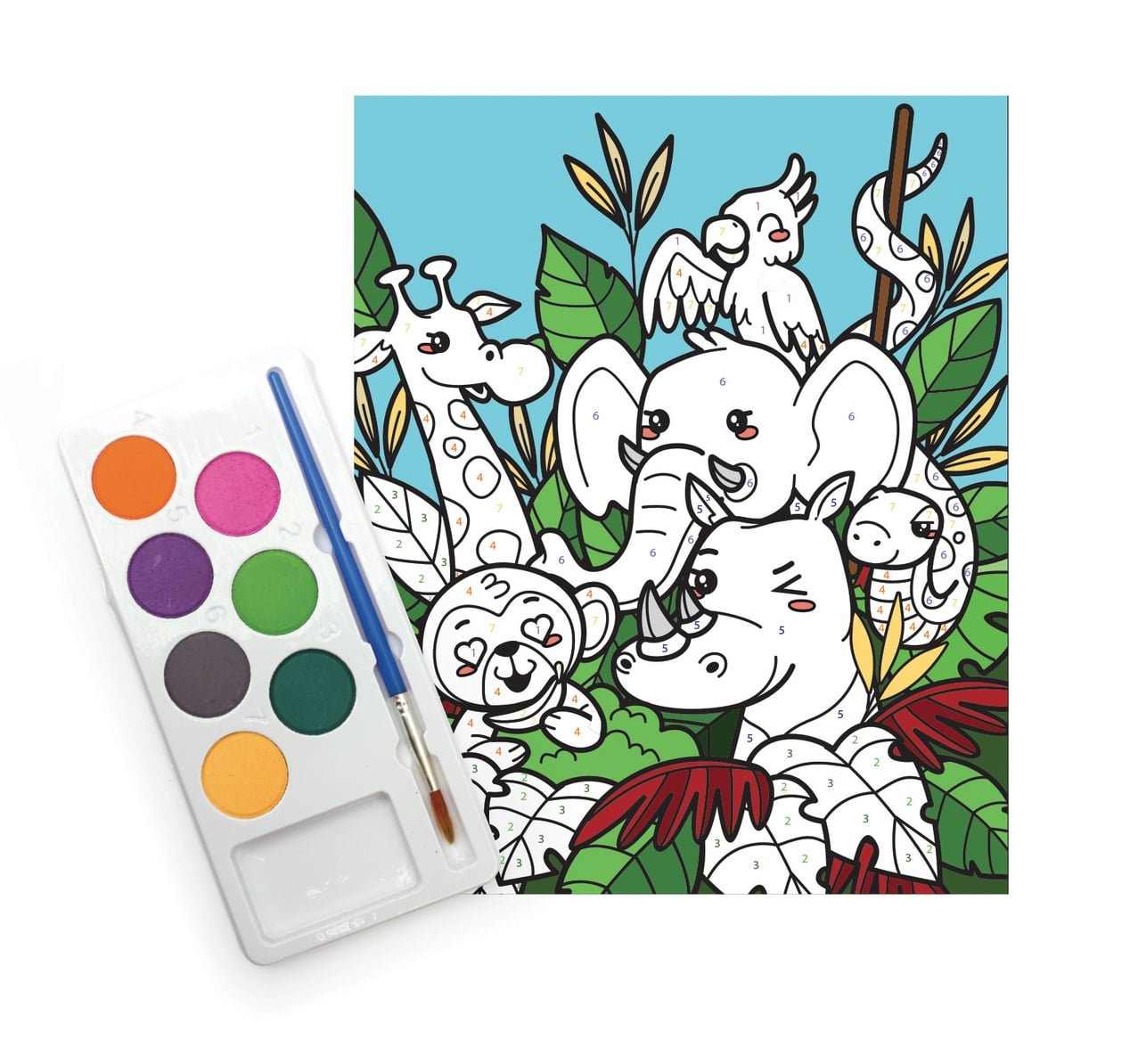 Peinture au numéro animaux du zoo 6+ – Image 3