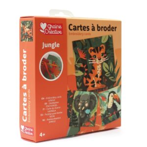 Cartes à broder Jungle