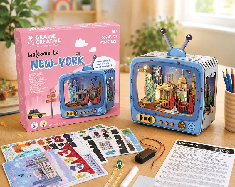 MAQUETTE 3D BOIS TV NEW YORK – Image 2